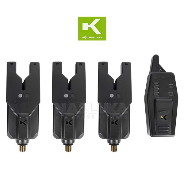 Комплект сигнализатори за шаран Korum KRI 3 Rod Remote Alarm Set — снимка 1