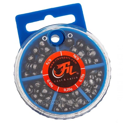 Тежести за плувка в кутия Fil Fishing 100 г, 1942