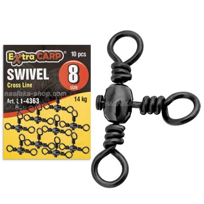 Тройни вирбели Extra Carp Cross Line Swivel