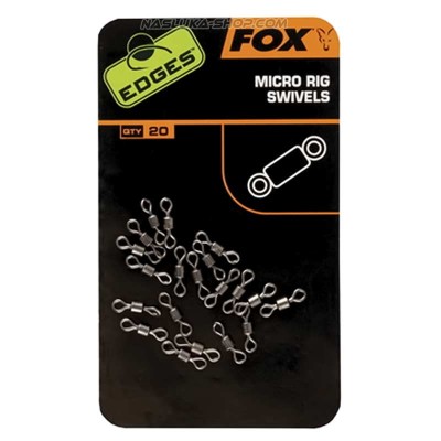 Вирбели за монтажи Fox Edges Micro Rig Swivels, 20 бр.