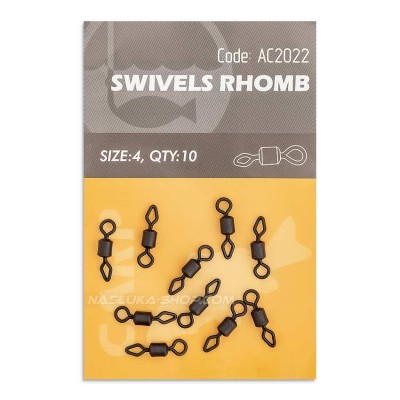 Вирбели за шарански монтажи Life Orange Swivels Rhomb, AC2022