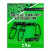 Ролкови вирбели за сом с карабина Madcat Ball Bearing Swivels with Crosslock Snap, 3 бр.
