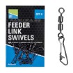 Двойни вирбели с карабина за фидер Preston Feeder Link Swivels, 8 бр.