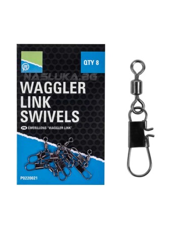 Вирбели с карабина за монтаж на ваглер Preston Waggler Link Swivels, 8 бр.