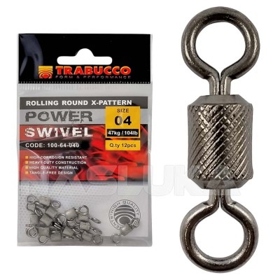 Вирбели без карабина Trabucco Rolling Round X-Pattern, 12 бр.