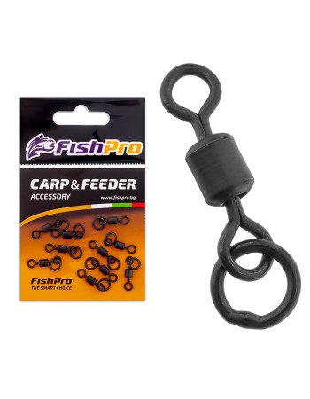 Вирбели с халки за шарански монтажи FishPro Ring Swivel