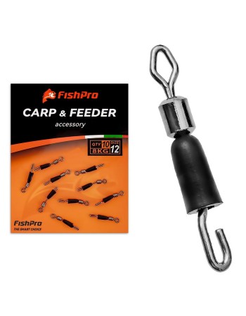 Вирбели-бърза възка FishPro QC Feeder Swivel, 10 бр.