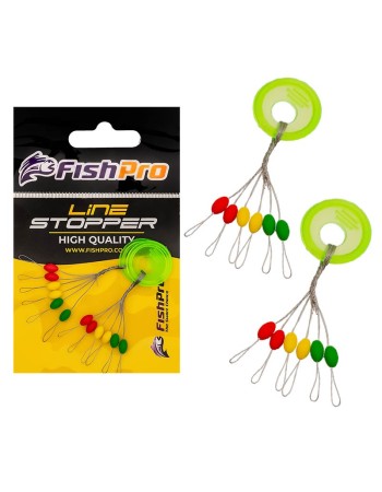 Стопери за монтажи FishPro Line Stopper Oval 12 бр., Mix