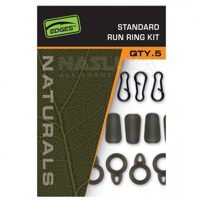 Комплект за подвижни шарански монтажи Fox Naturals Standard Run Ring Kit, 8 бр.