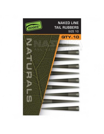 Шлаух за флуорокарбонови поводи Fox Edges Naturals Naked Line Tail Rubbers, Size 10, 10 бр.