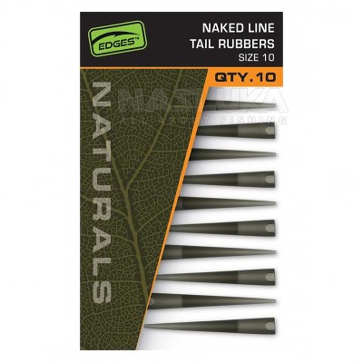 Шлаух за флуорокарбонови поводи Fox Edges Naturals Naked Line Tail Rubbers, Size 10, 10 бр.