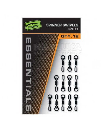 Вирбели за Ronnie Rig монтаж Fox Edges Essentials Spinner Swivels, size 11, 12 бр.