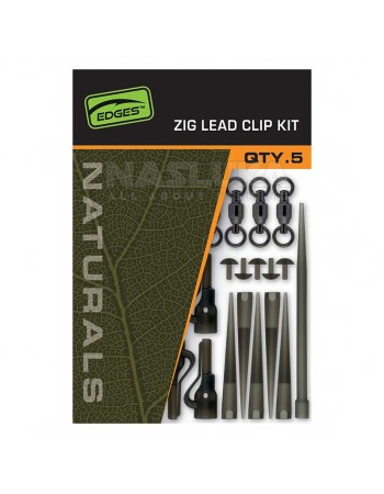 Комплект за Zig Rig монтажи Fox Edges Naturals Zig Lead Clip Kit, 5 бр.