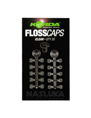 Стопери за стръв Korda FlossCaps Clear, 20 бр.