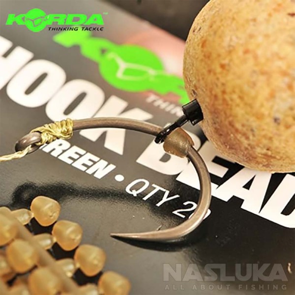Стопери за кука Korda Hook Bead Green, 20 бр. — снимка 1