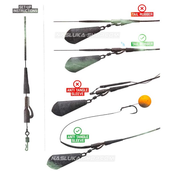 Комплект аксесоари за монтажи Korda Basix, Lead Clip Action Pack — снимка 3