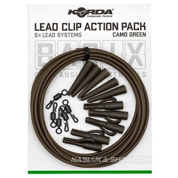 Комплект аксесоари за монтажи Korda Basix, Lead Clip Action Pack — снимка 1