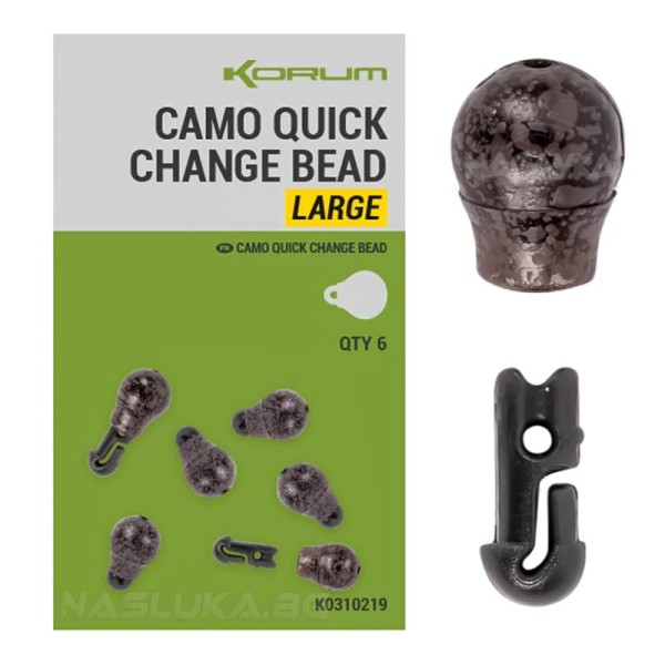 Мъниста-бързи връзки за фидер риболов Korum Camo Quick Change Bead — снимка 1