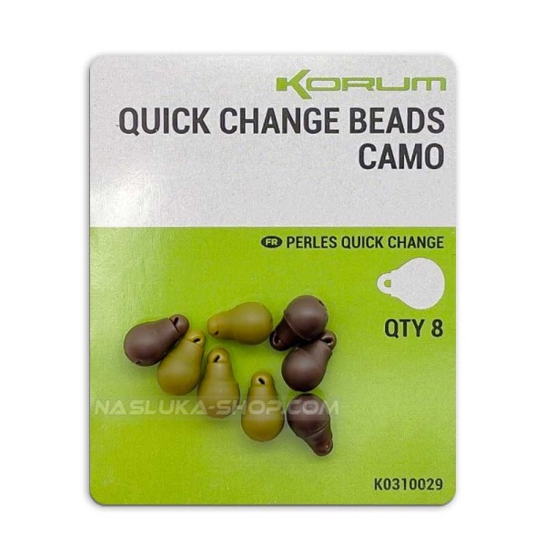 Мъниста бърза връзка за фидер риболов Korum Quick Change Beads Camo — снимка 2