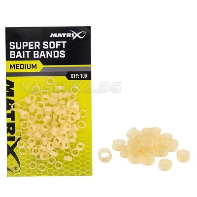 Силиконови рингове Matrix Super Soft Bait Bands, 100 бр.