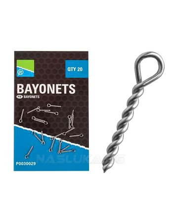 Метални клинове за топчета и дъмбели Preston Innovation Bayonets, 20 бр.