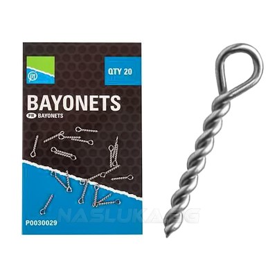 Метални клинове за топчета и дъмбели Preston Innovation Bayonets, 20 бр.
