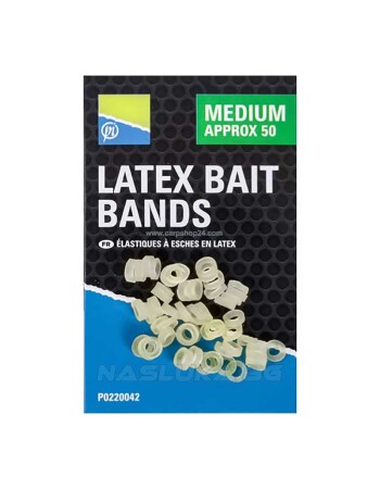 Силиконови рингове за стръв Preston Latex Bait Bands 50 бр. Medium