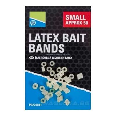 Силиконови рингове за стръв Preston Latex Bait Bands 50 бр. Small