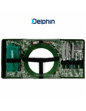 Къмпинг комплект прибори за хранене Delphin Foody Space C2G