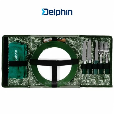 Къмпинг комплект прибори за хранене Delphin Foody Space C2G