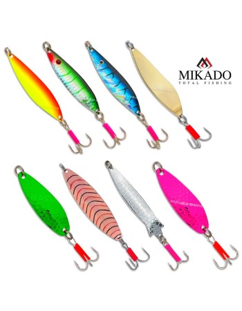Сет от 8 б. клатушки за щука и бяла риба Mikado Spoon 2