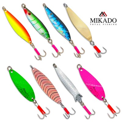 Сет от 8 б. клатушки за щука и бяла риба Mikado Spoon 2