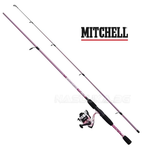 Спининг комплект Mitchell Tanager Pink Camo Spin, 2.40 м, 10-30 г — снимка 1