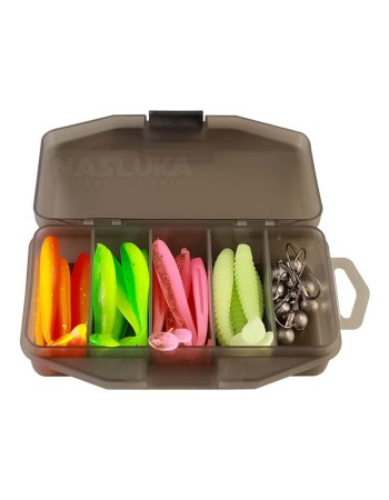 Комплект силиконови шадове и джиг глави за бас и костур Sokudo Bass Pro, 33 бр.