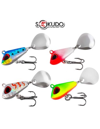 Комплект от 4 бр. спинери за костур и кефал Sokudo Perch Killer, 7 г