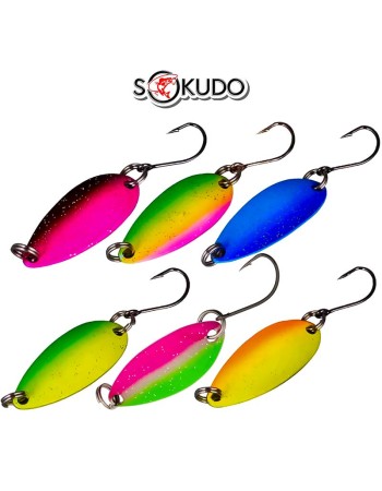 Сет от 6 бр. UV клатушки за пъстърва, костур и кефал Sokudo Prizma UV