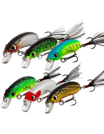 Сет от 6 бр. потъващи воблери Sokudo El Toro 5 см, 6.6 г