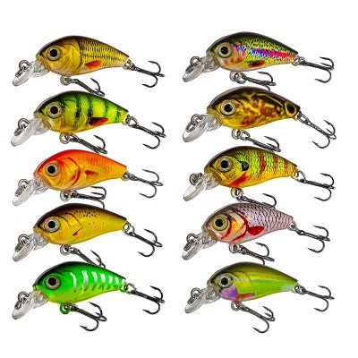 Сет от 10 бр. плаващи воблери за кефал и пъстърва Sokudo Fantom Max 4.5 см, 3.7 г