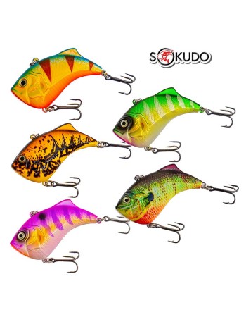 Комплект от 5 бр. вайб примамки Sokudo Haron 6.5 см, 14 г