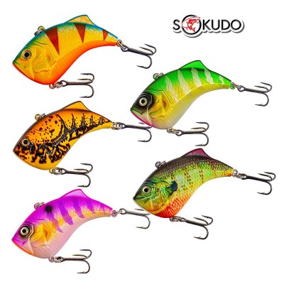 Комплект от 5 бр. вайб примамки Sokudo Haron 6.5 см, 14 г