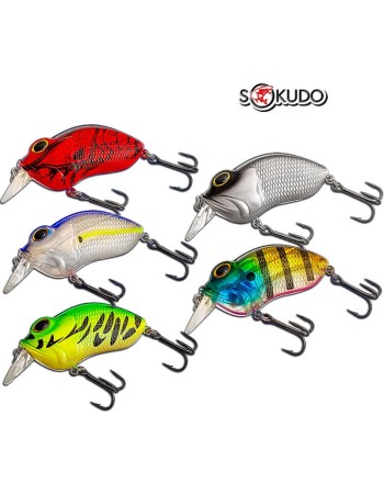 Комплект от 5 бр. плаващи воблери Sokudo Rattle Crank 6 см, 14 г