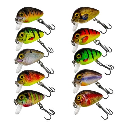 Сет от 10 бр. плаващи воблери за костур и кефал Sokudo Peanut 2.8 см, 1.8 г