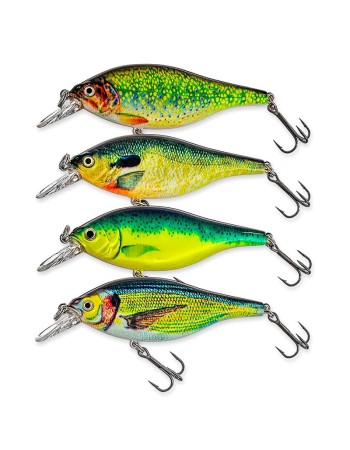 Комплект от 4 бр. плаващи воблери Sokudo Triton Shad 8 см, 10 г