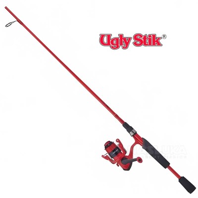 Спининг комплект Ugly Stik Hi-Lite Spinning Combo 1.83 м, 6-15 lb, Red