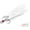 Тройни куки с пера Delphin B!rd Triple Hook, 3 бр., White