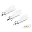 Тройни куки с пера Delphin B!rd Triple Hook, 3 бр., White