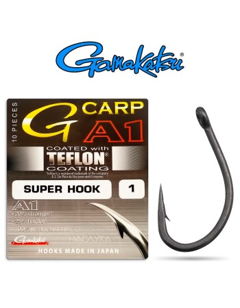 Куки Gamakatsu G-Carp A1 Super Hook Teflon Coating