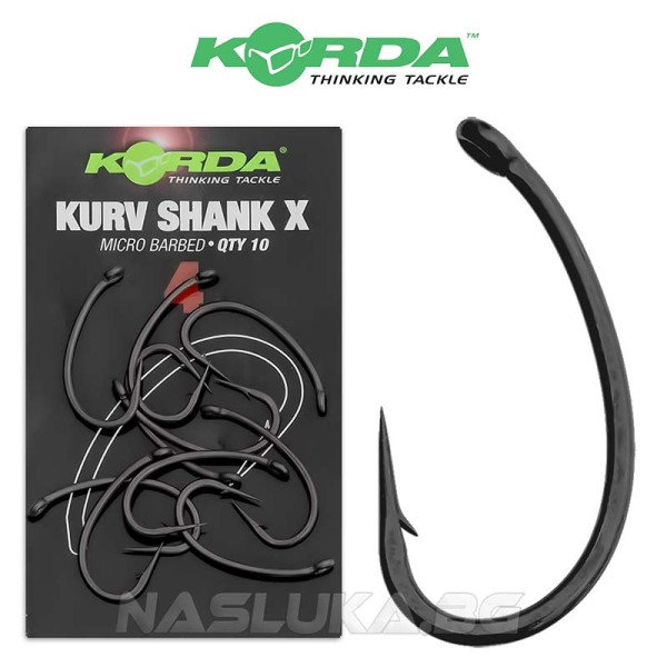 Куки за шаран Korda Kurv Shank X — снимка 1