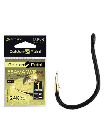 Куки с ухо за шаран Mikado Golden Point Iseama