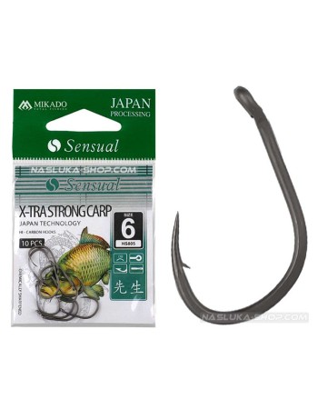 Куки с ухо Mikado Sensual X-Tra Strong Carp DB